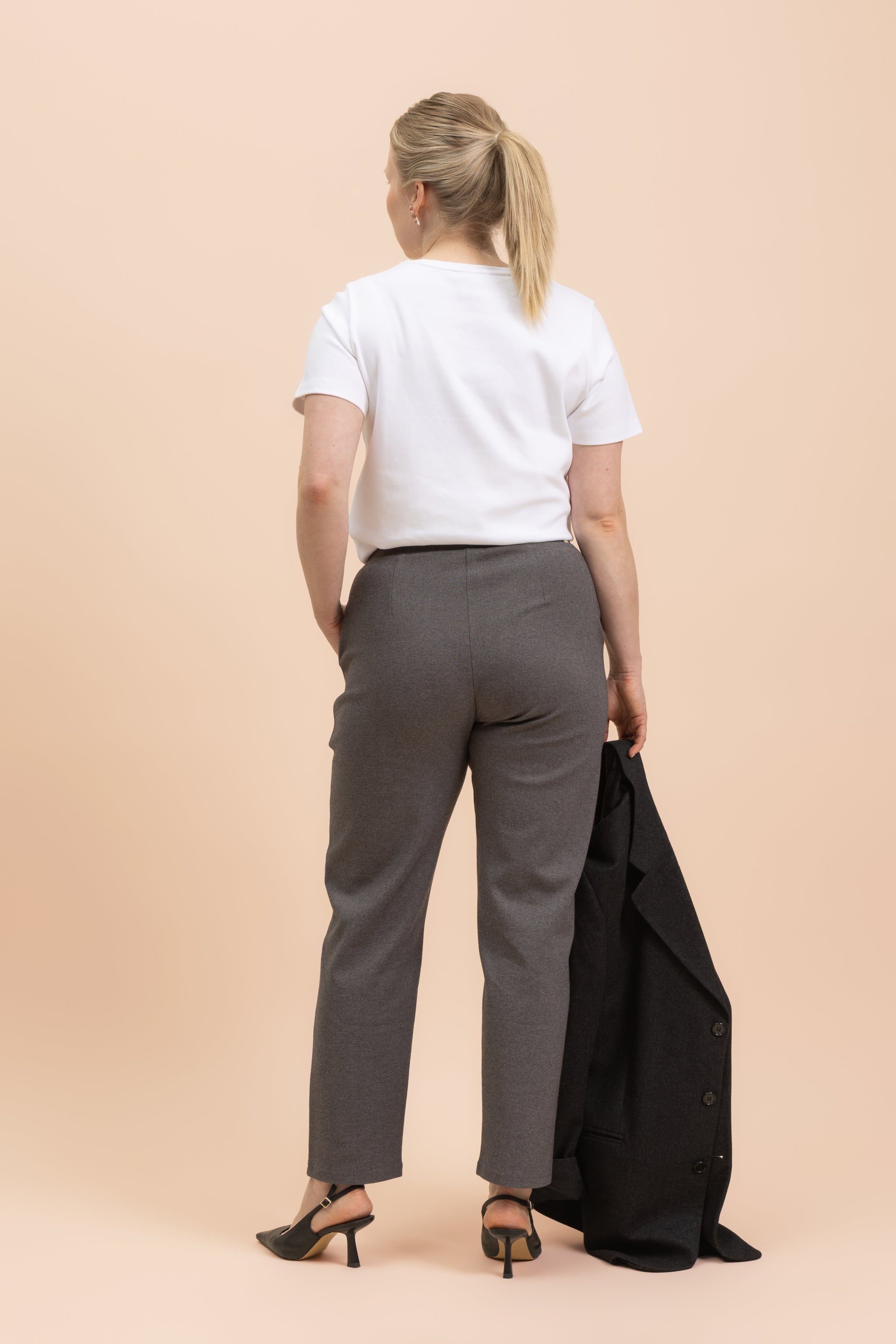 Comfy Slacks, Grey Melange