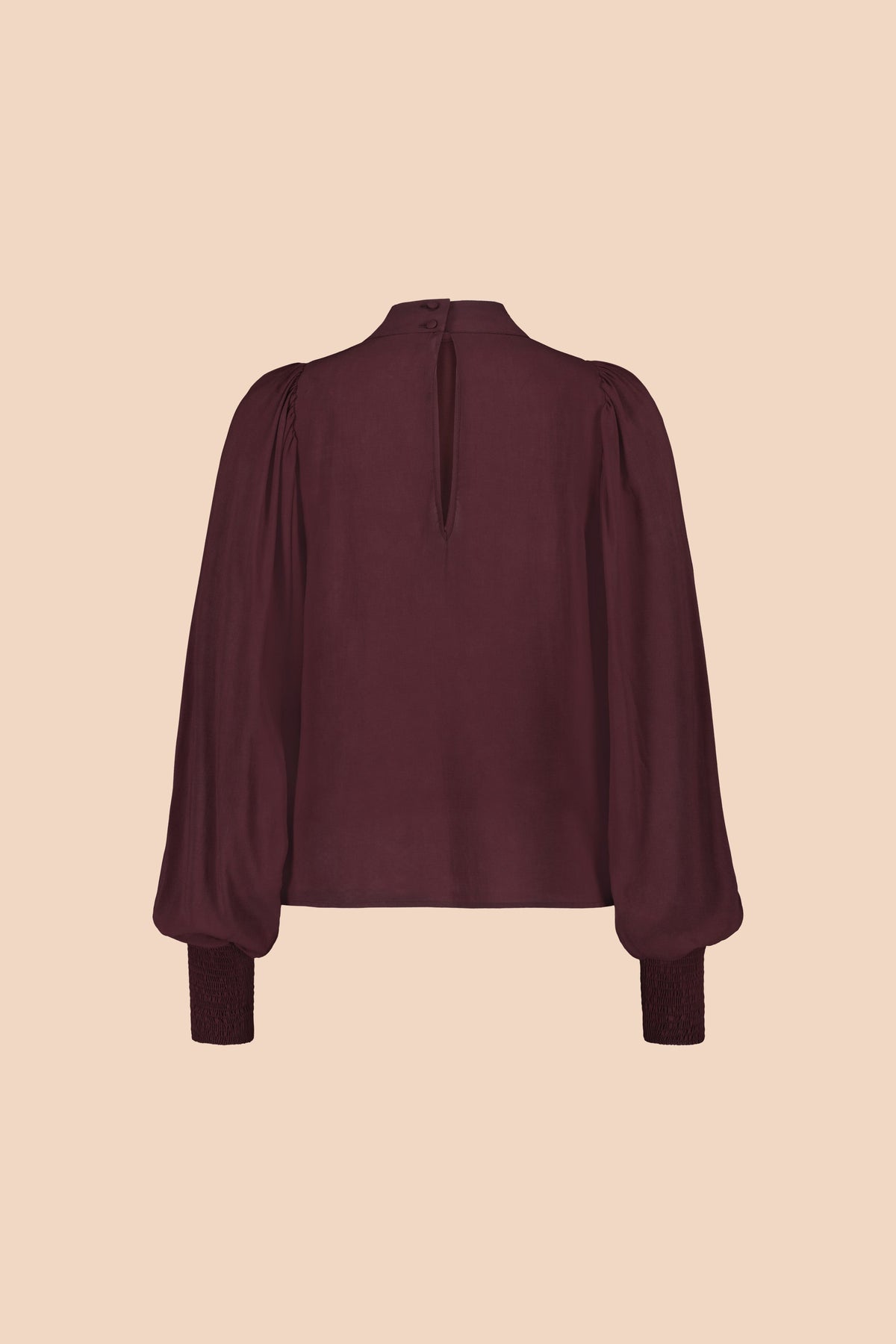 Puff Blouse, Merlot