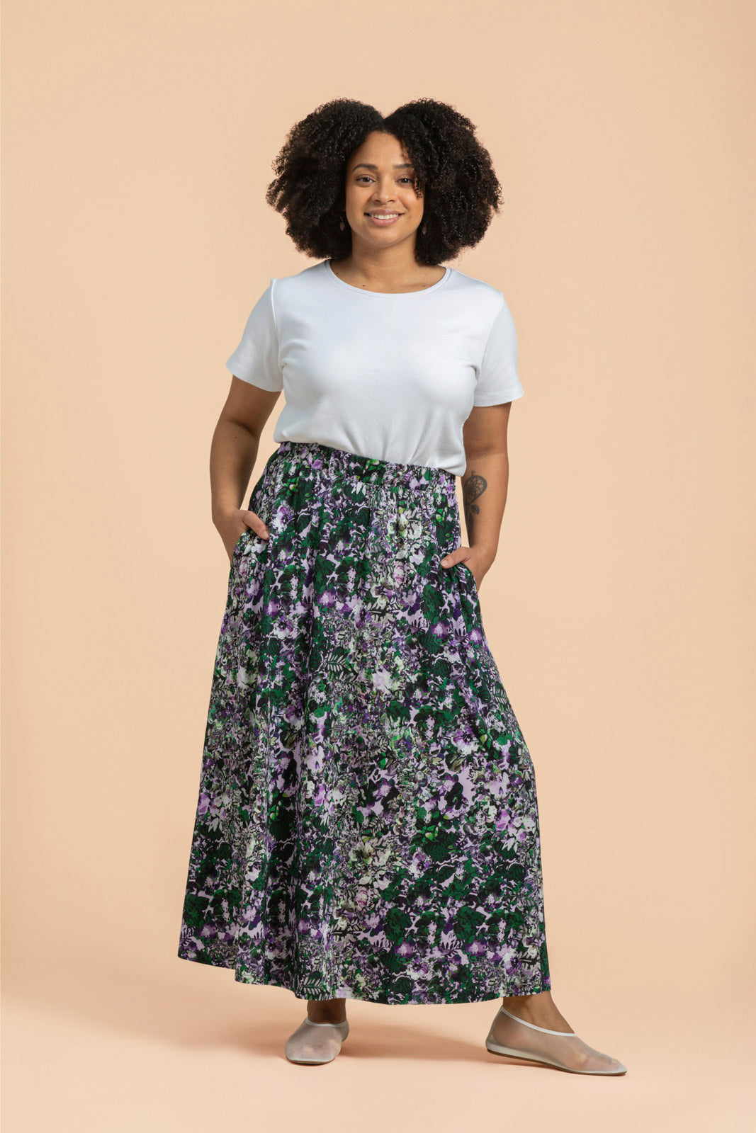 Soft Midi Hame, Blooming Forest Lilac