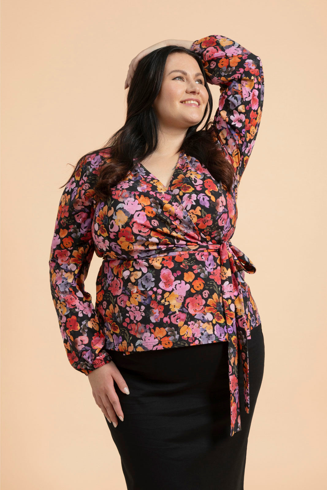 Soft Wrap Blouse, Wild Lea Mini