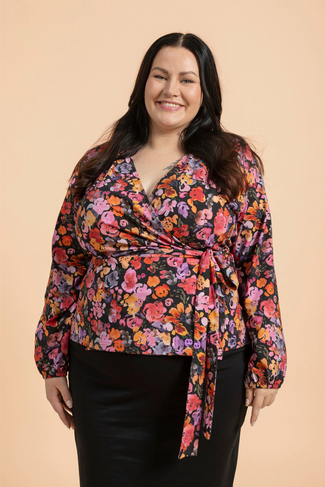 Soft Wrap Blouse, Wild Lea Mini