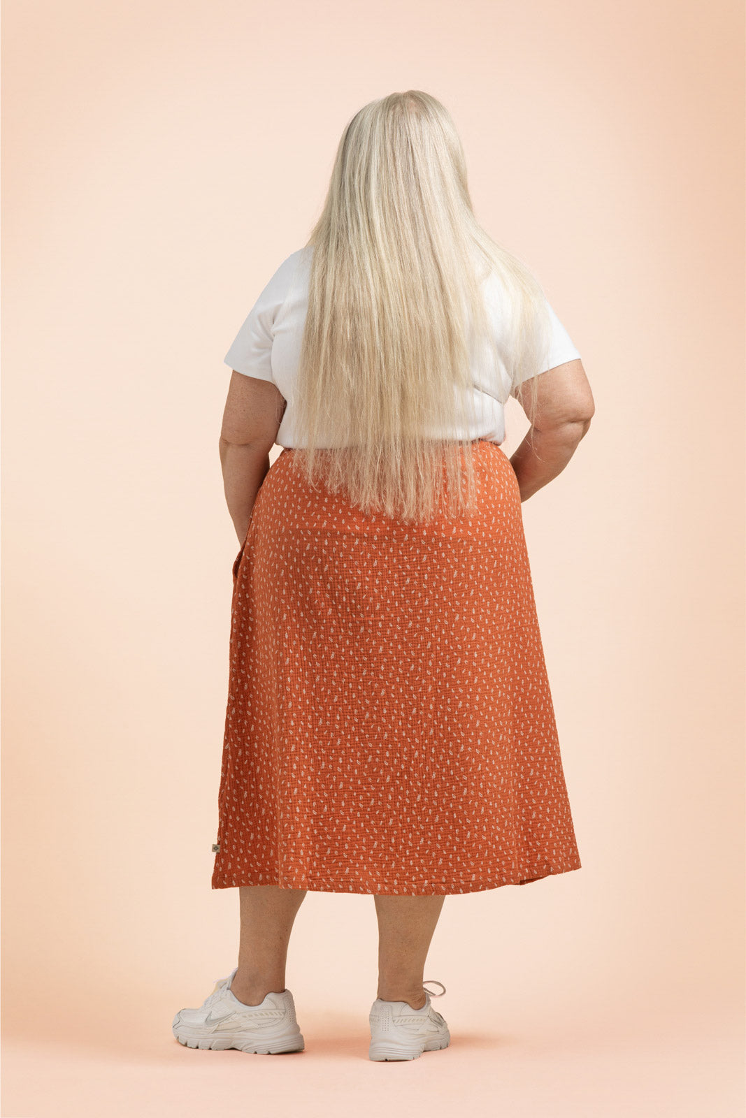 Button Skirt, Vintage Leaf