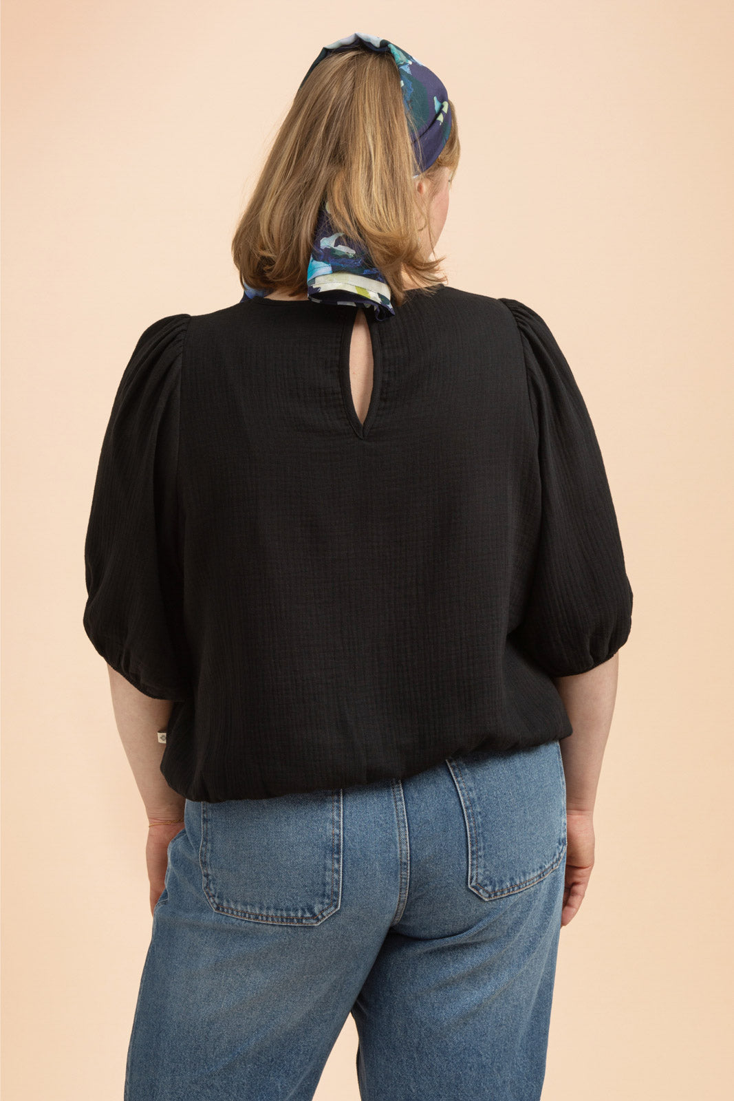Cropped Blouse, black