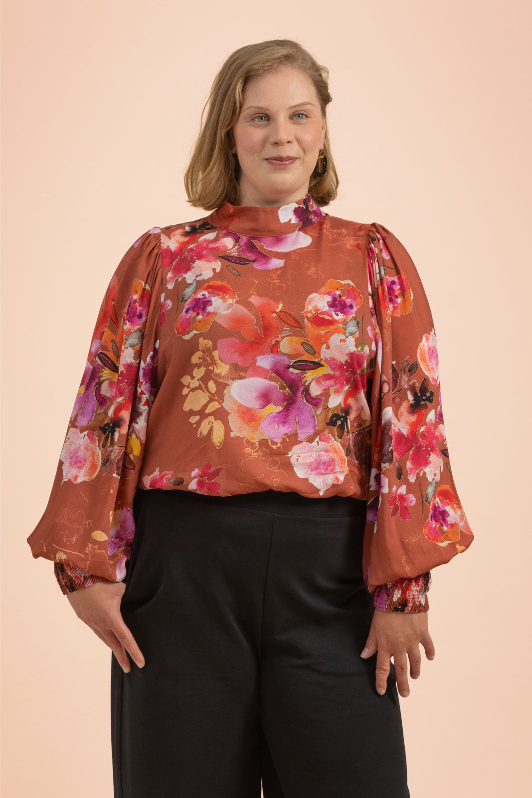 Puff Blouse, Lilies 