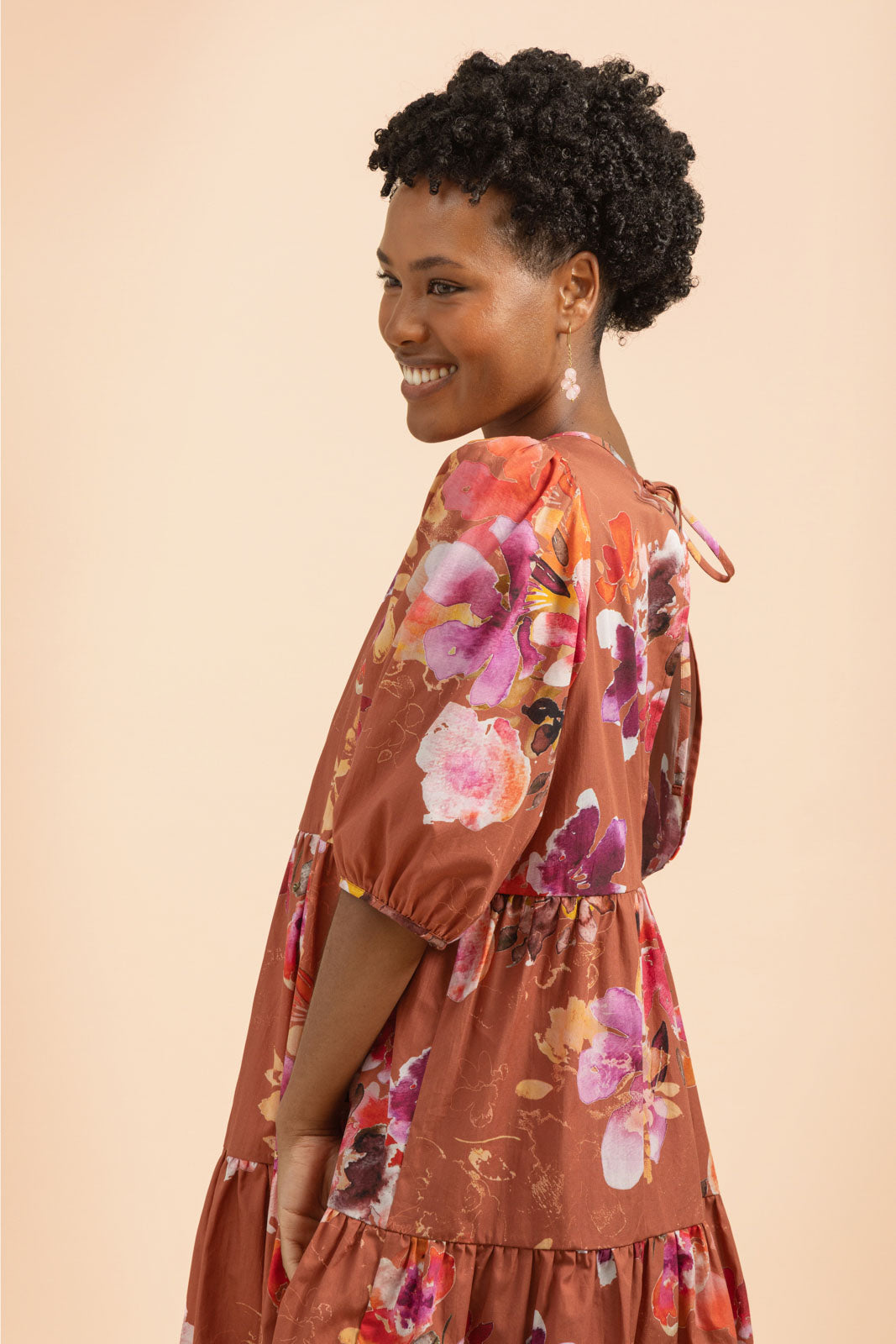 Tiered Mini Dress, Lilies
