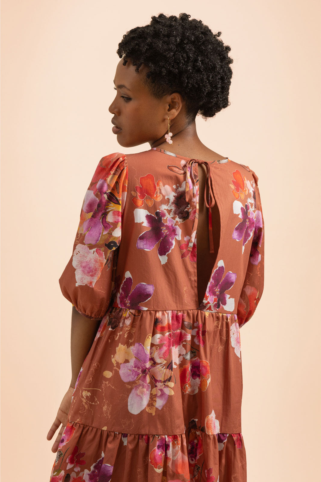 Tiered Mini Dress, Lilies