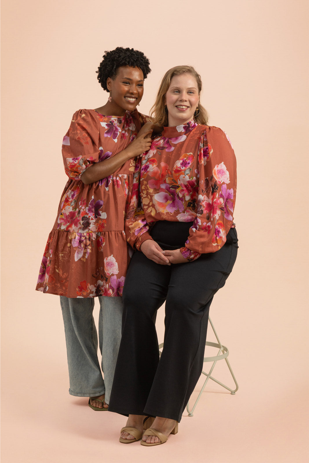 Puff Blouse, Lilies 