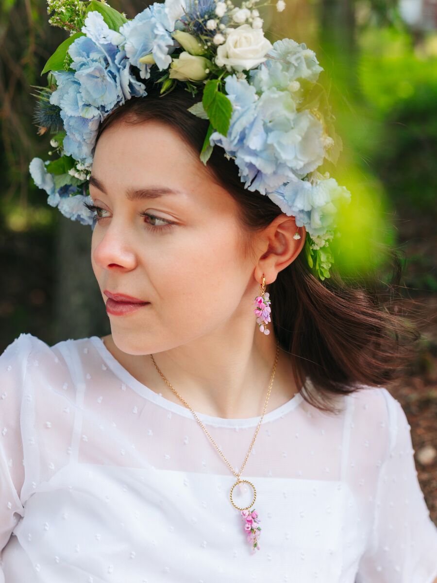 Kanervan kuiskaus -korvakorut - huggie