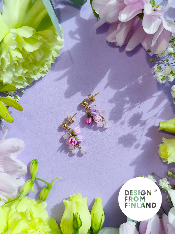 Kanervan kuiskaus -nappikorvakorut