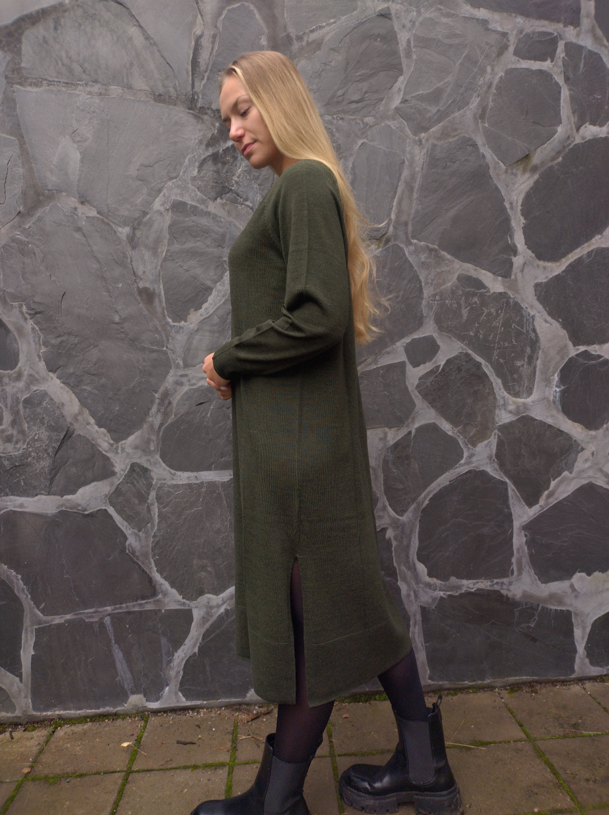 LINNEA merinovillamekko, metsävihreä