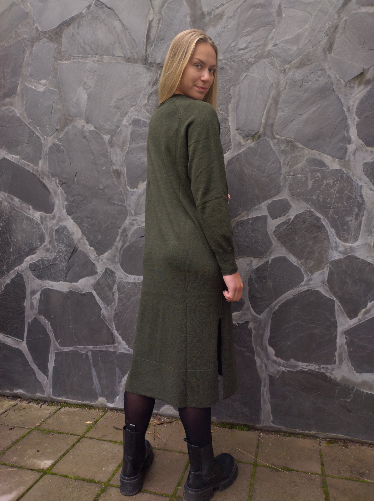 LINNEA merinovillamekko, metsävihreä