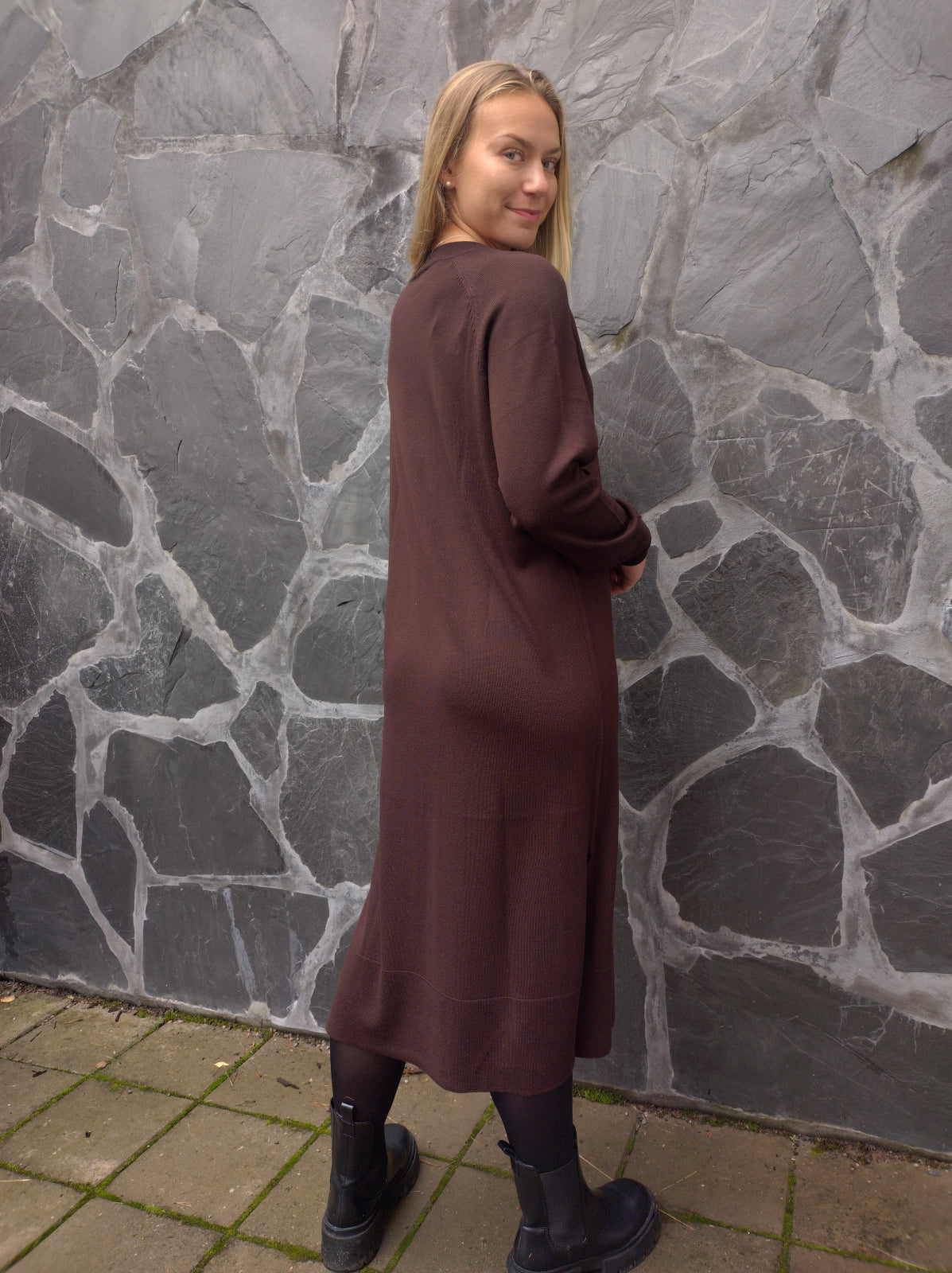 LINNEA merinovillamekko, suklaanruskea