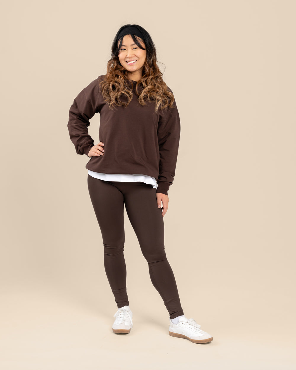 Leggingsit, tummanruskea