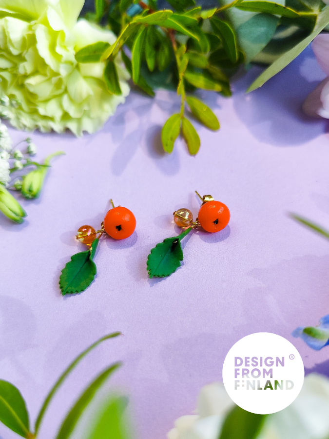 Leiskuva pihlaja -nappikorvakorut