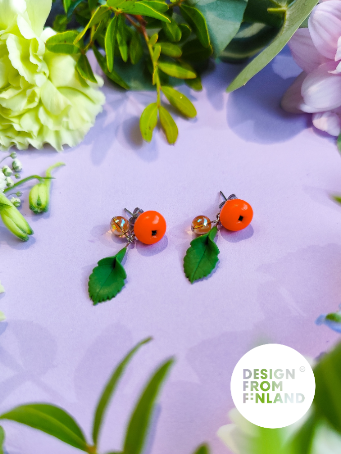 Leiskuva pihlaja -nappikorvakorut