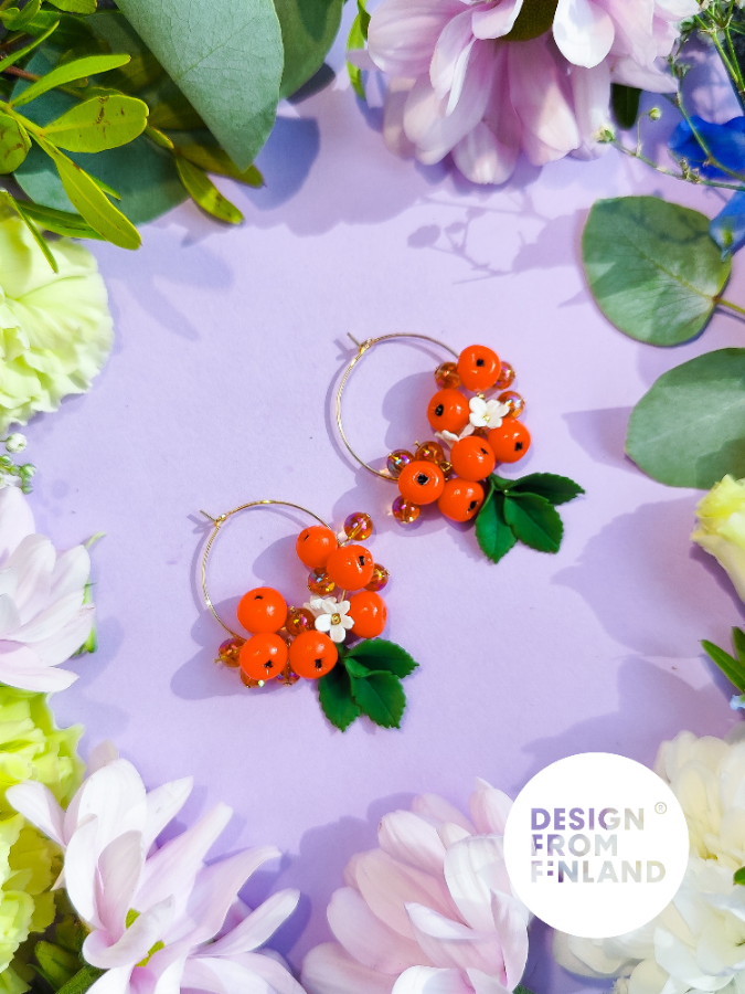 Leiskuva pihlaja -rengaskorvakorut