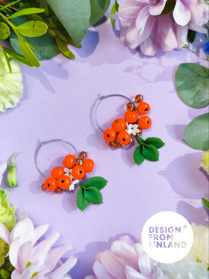 Leiskuva pihlaja -rengaskorvakorut