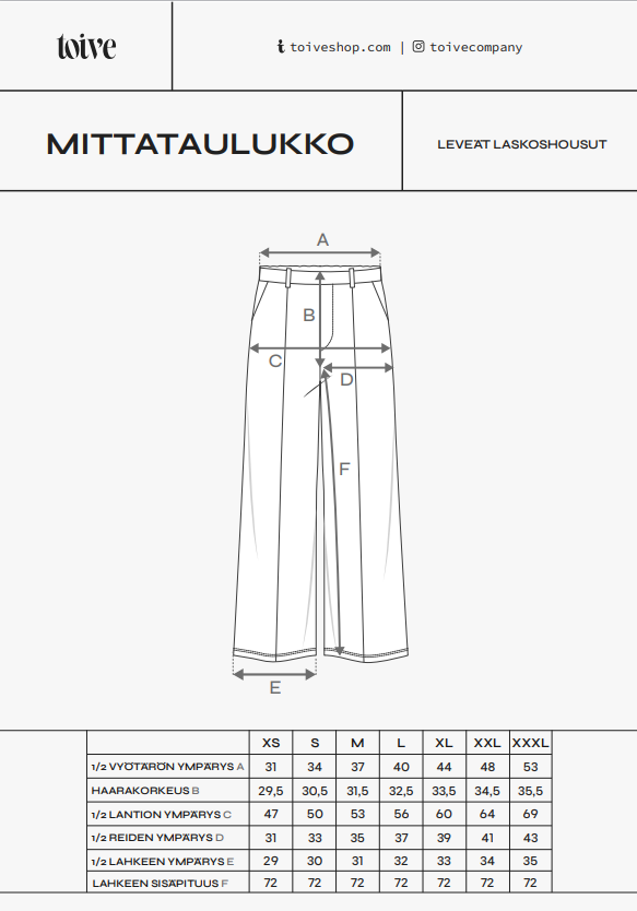Laskoshousut Leveät, Musta