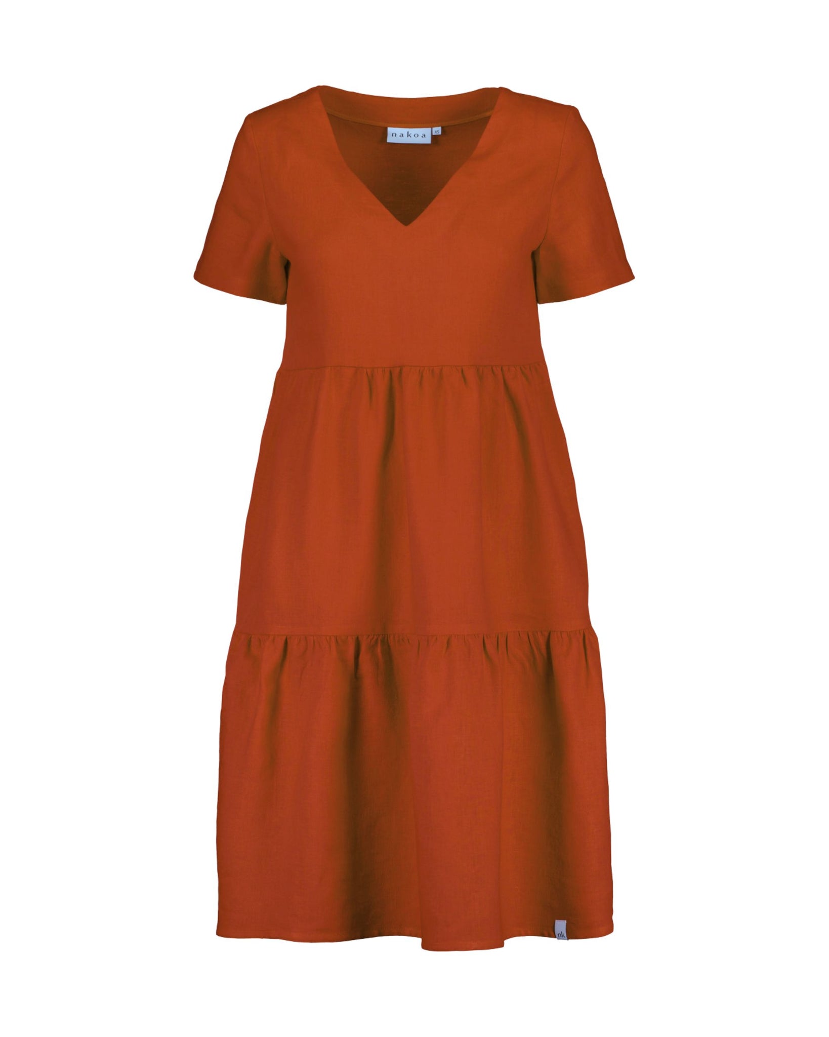 Pellava Kerrosmekko, Burnt Orange