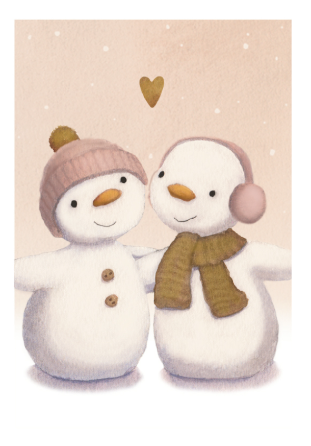 Joulukortti Henna Adel - Lumiukot