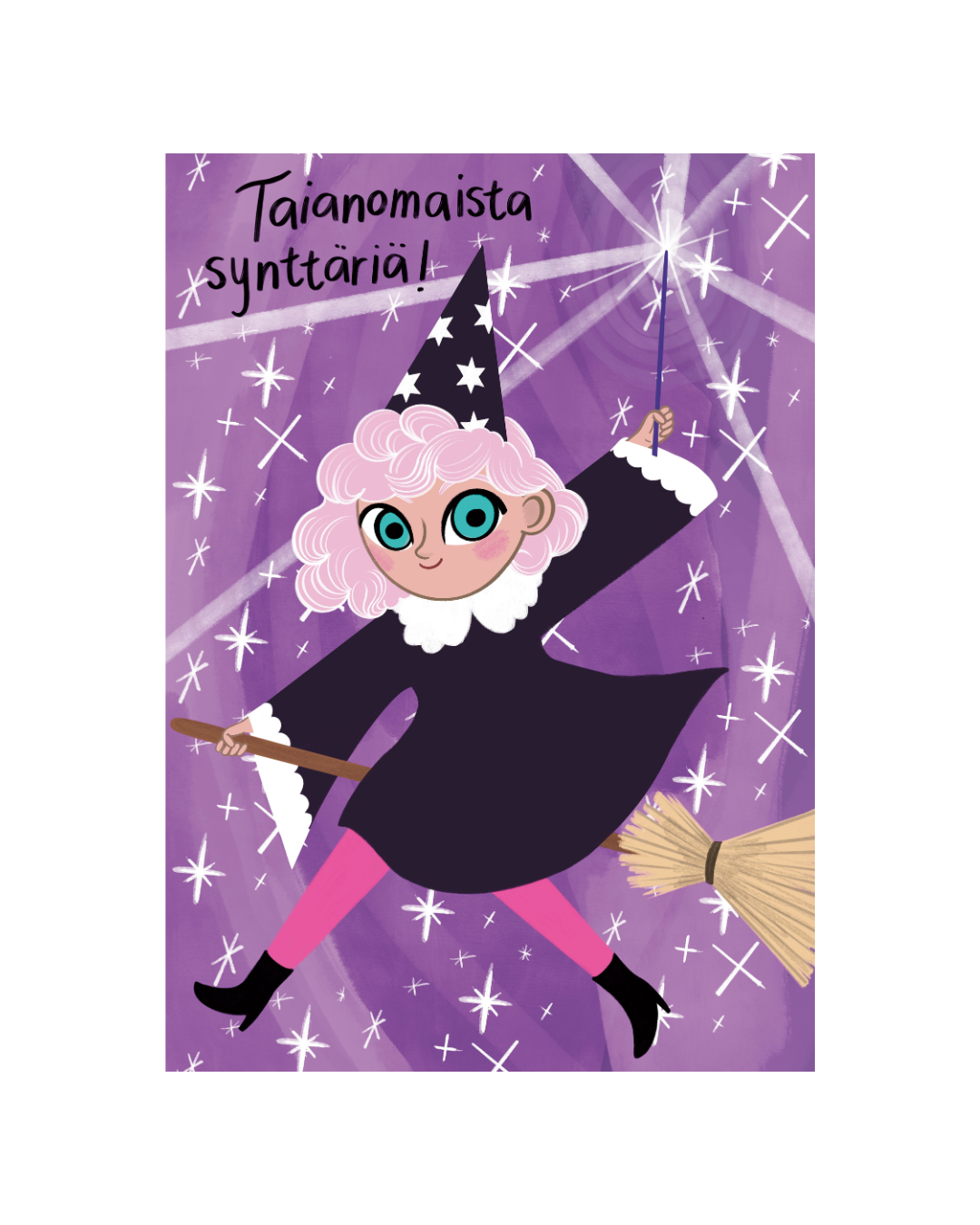 Taianomaista synttäriä! -Postikortti