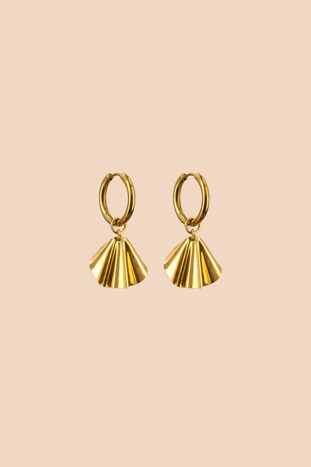 Ada Hoop Earrings, Brass