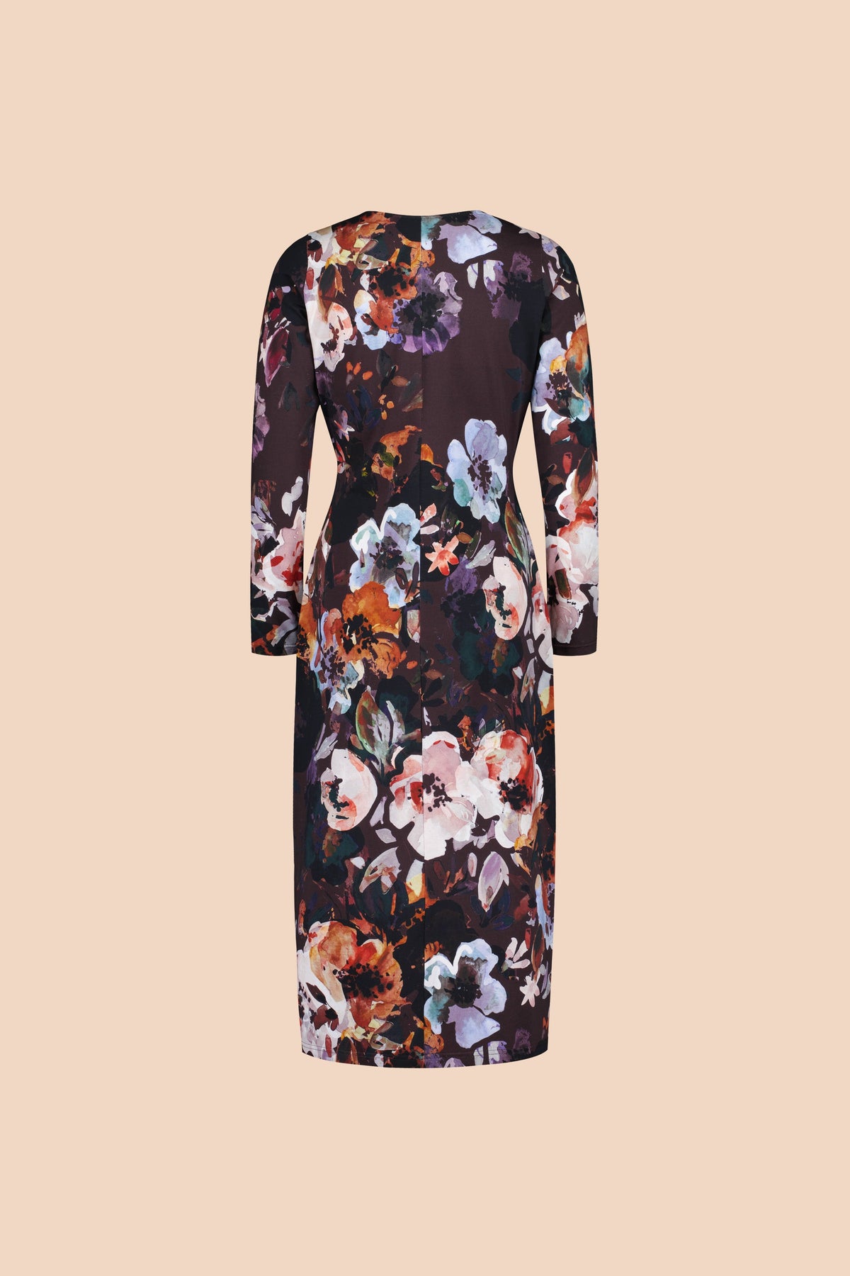Midi Belted Dress, Maroon Anemone