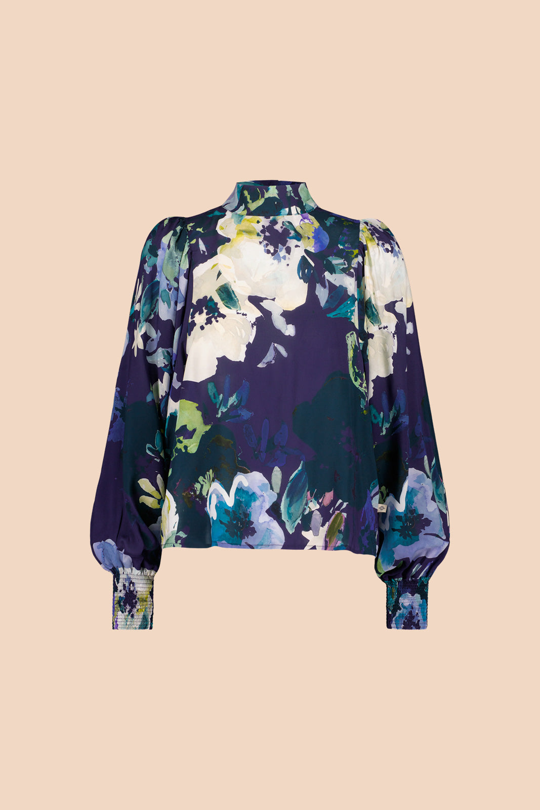 Puff Blouse, Blue Anemone