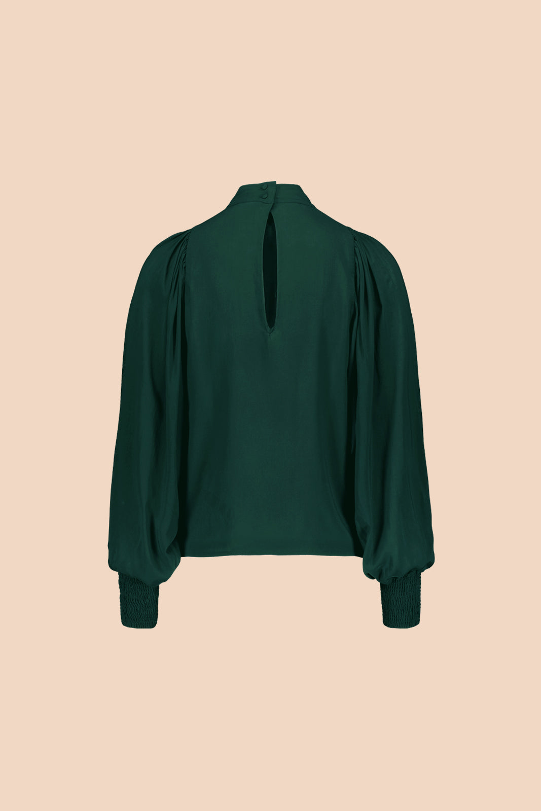 Puff Blouse, Dark Green