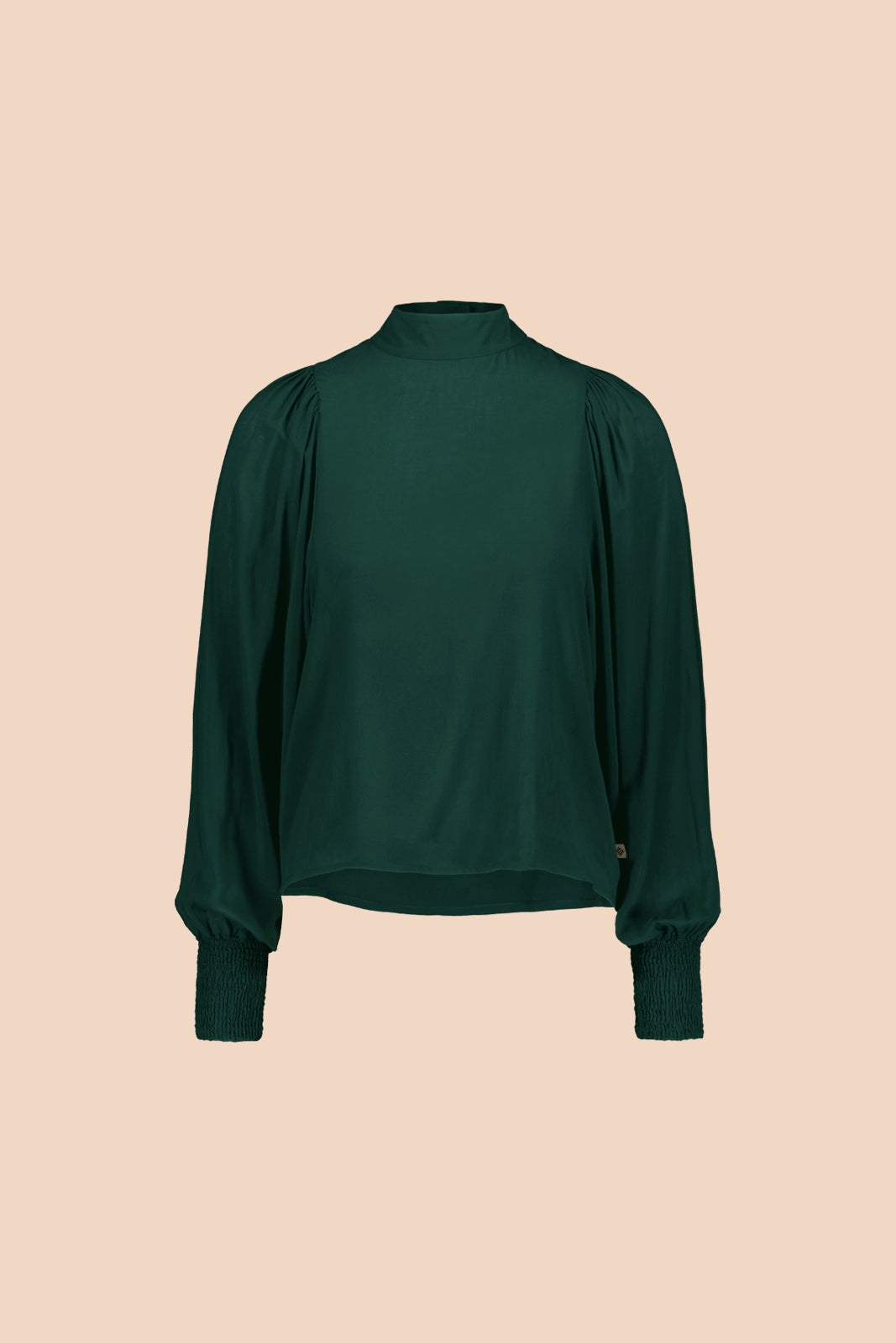 Puff Blouse, Dark Green