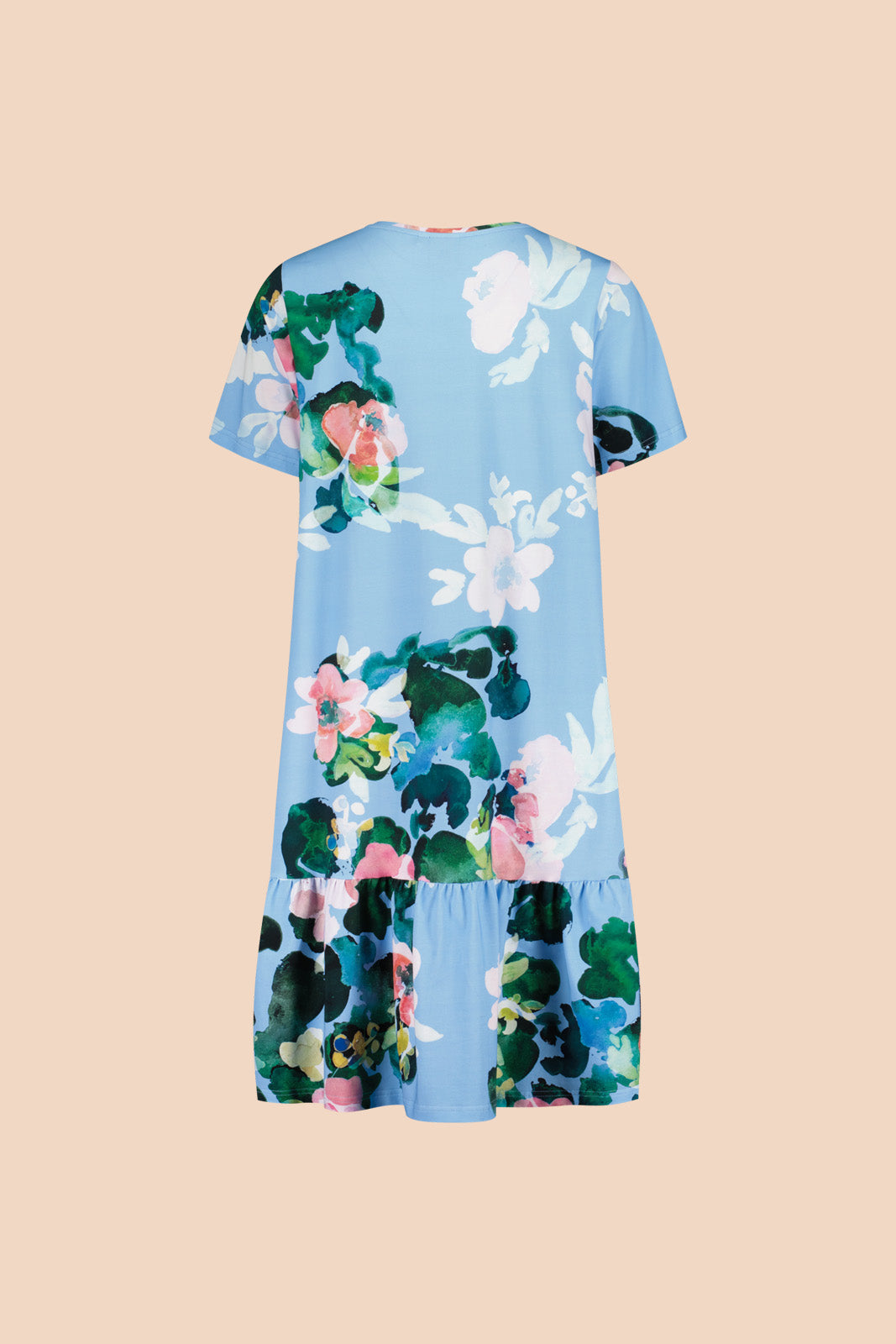 Ruffle T-paita mekko, Water Lily