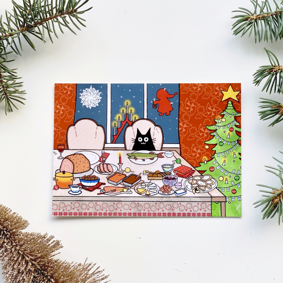 Jouluhauki Joulukortti