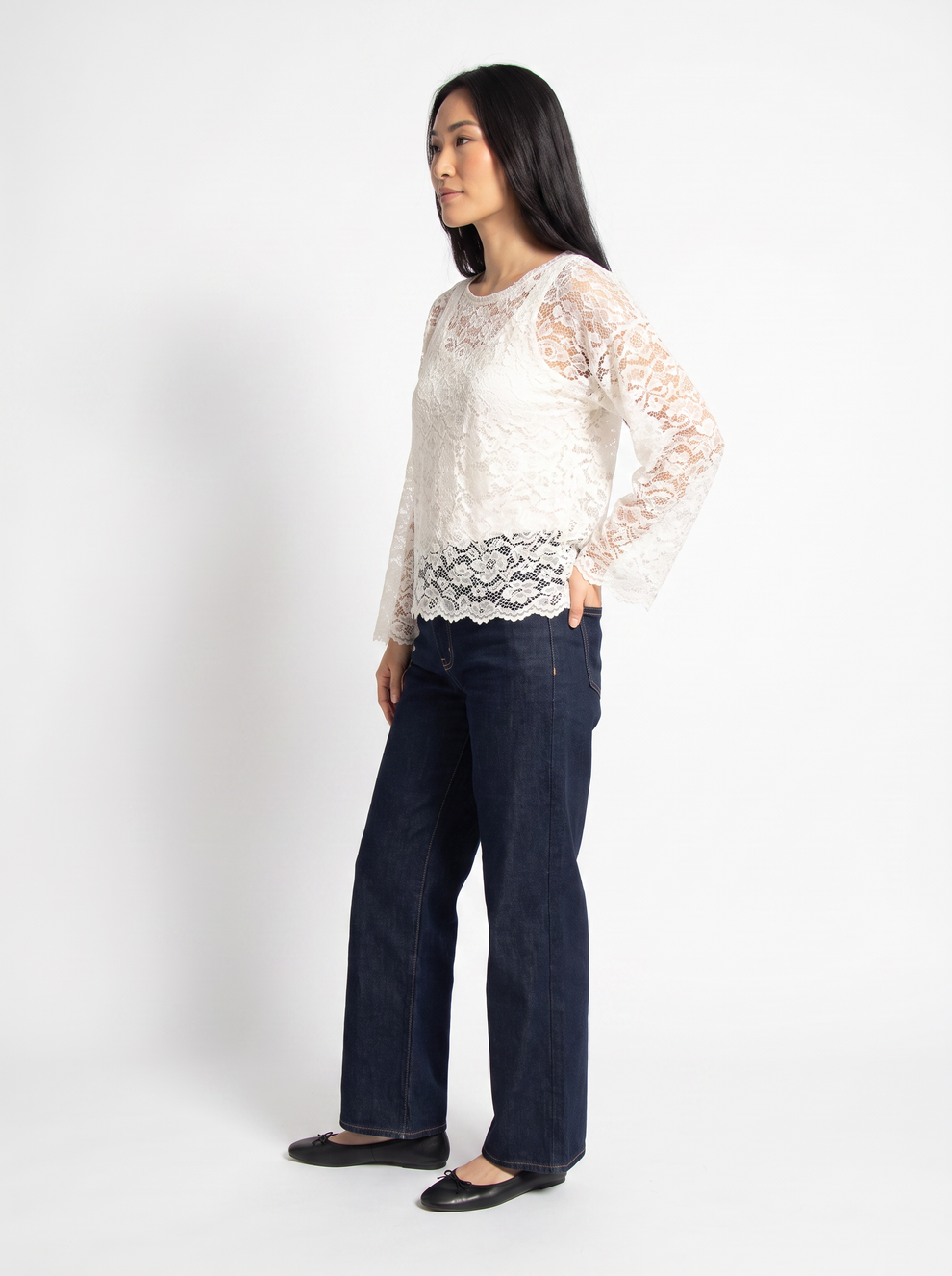 Relaxed Lace Long Sleeve - Soft Hug