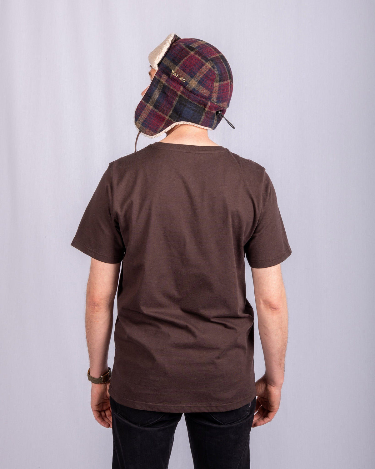 Ski Dog T-paita, Coffee Brown