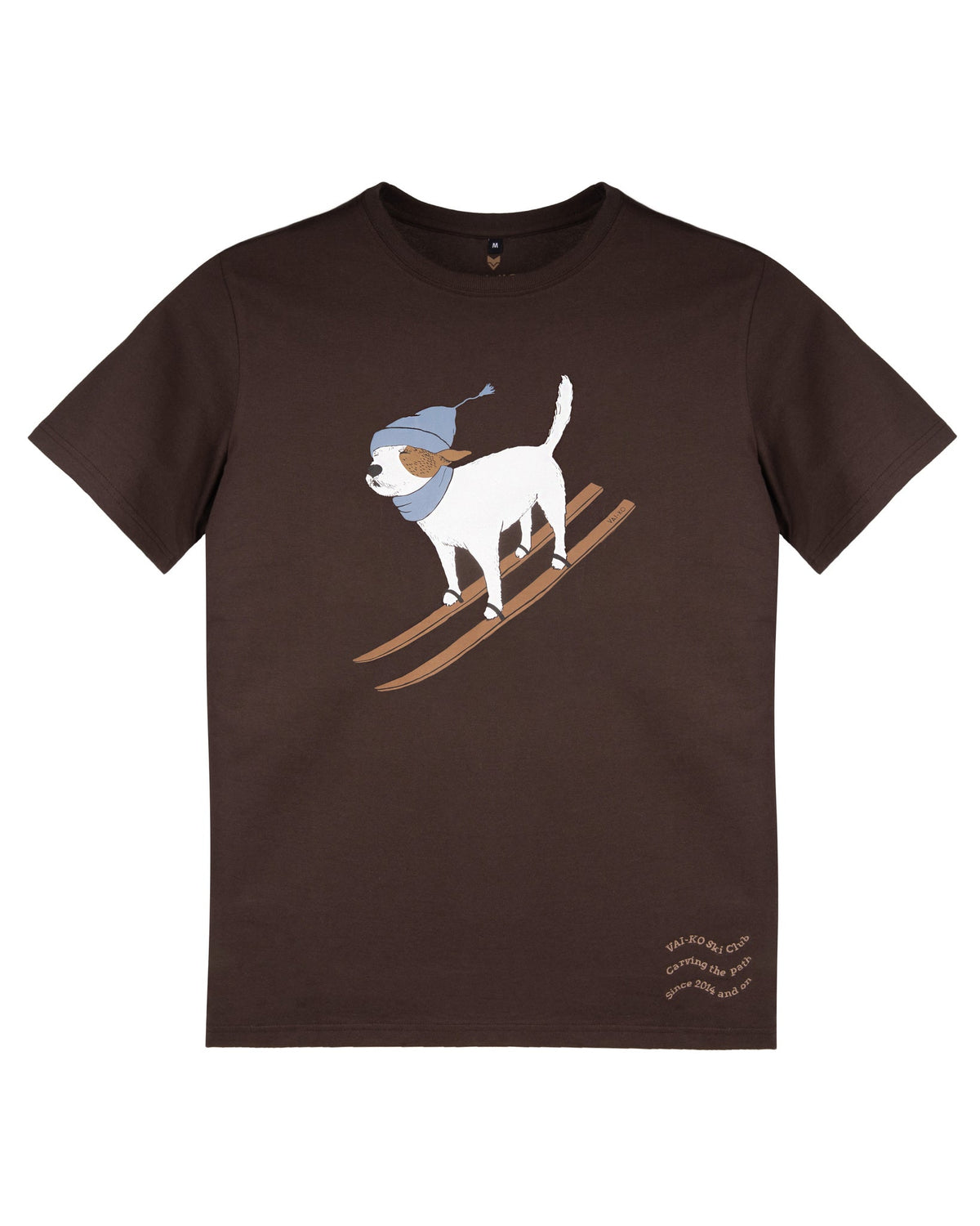 Ski Dog T-paita, Coffee Brown