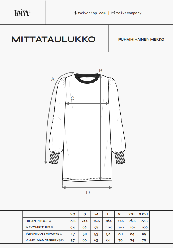 Puhvihihainen Mekko, Tummanvihreä