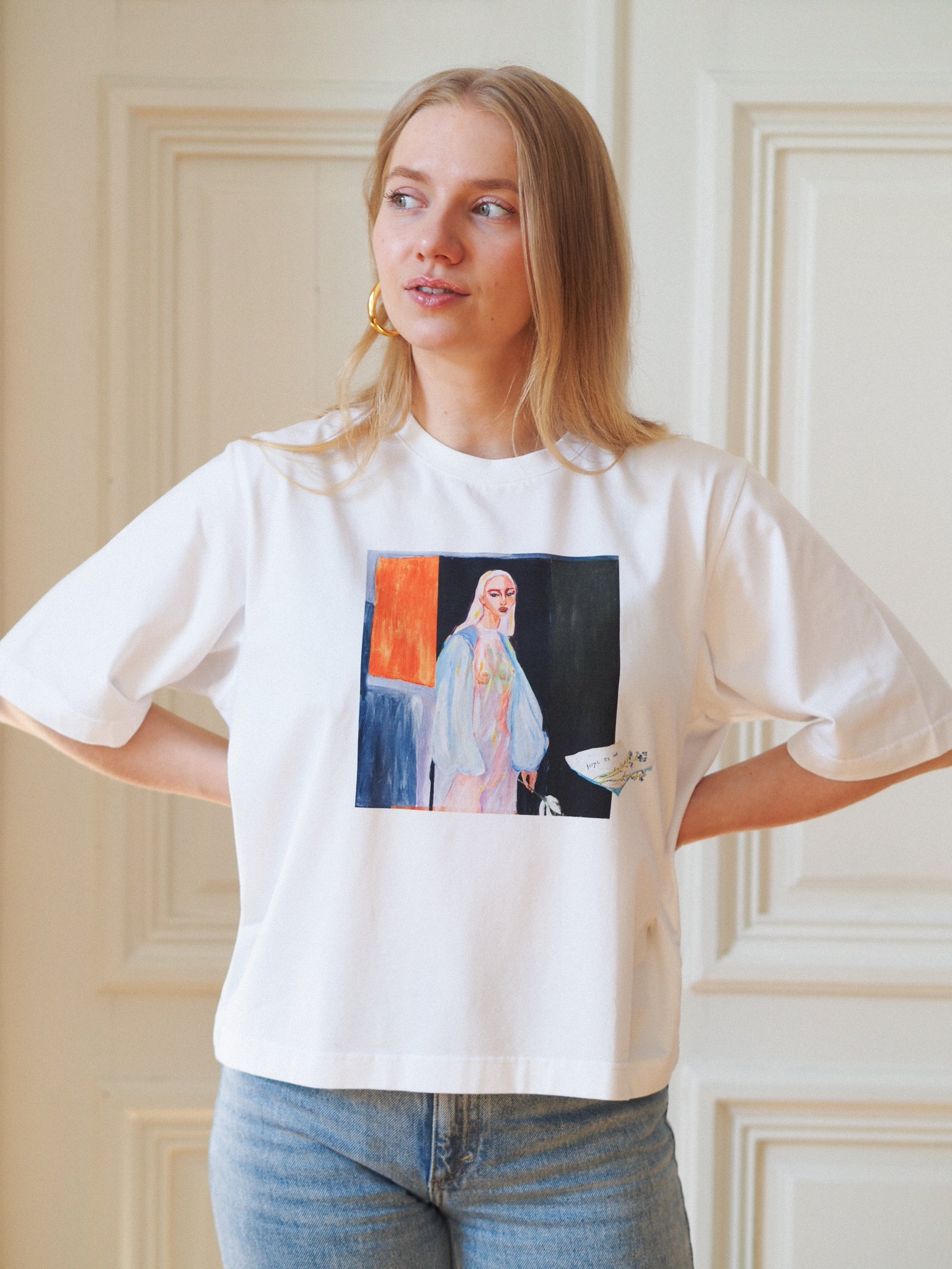 Forget Me Not Boxy Tee, White