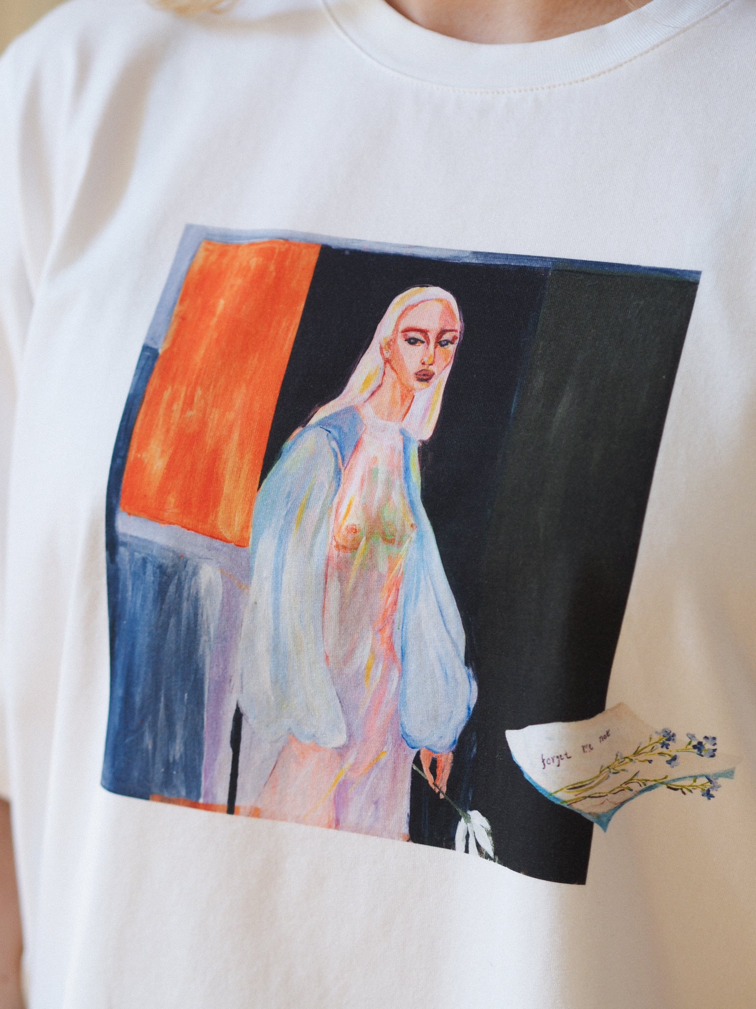Forget Me Not Boxy Tee, White
