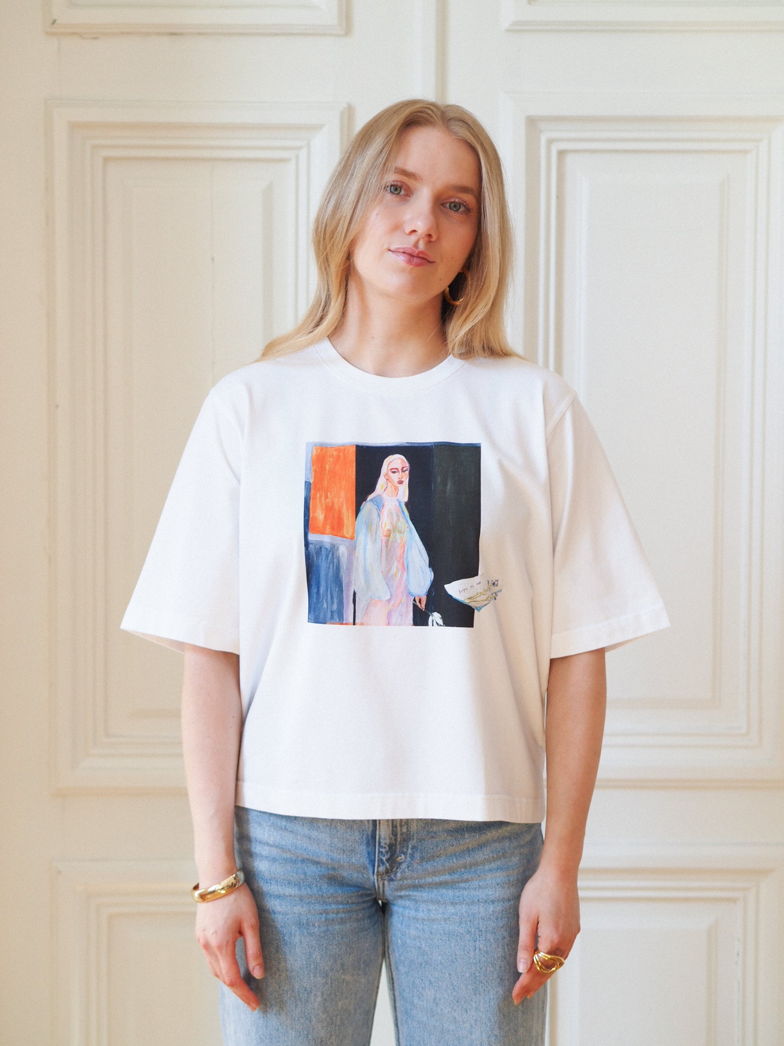 Forget Me Not Boxy Tee, White