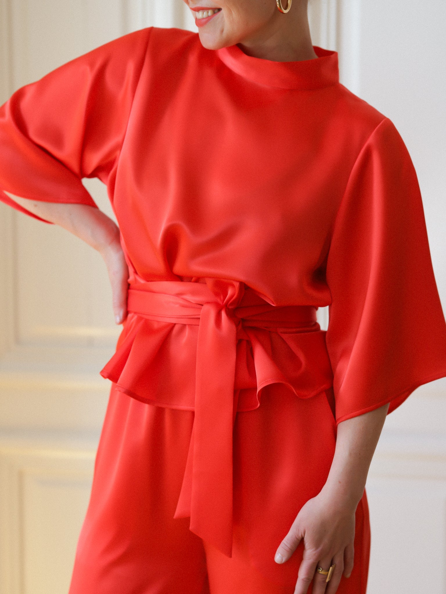 Freedom Blouse, Fiery Red