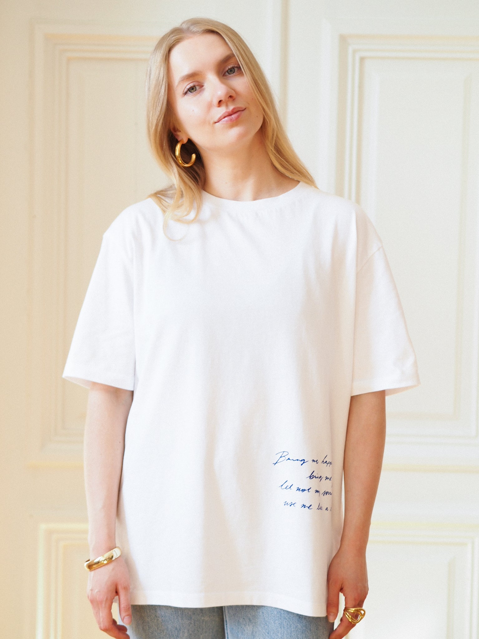 Spell for Happiness Signature Tee, Valkoinen