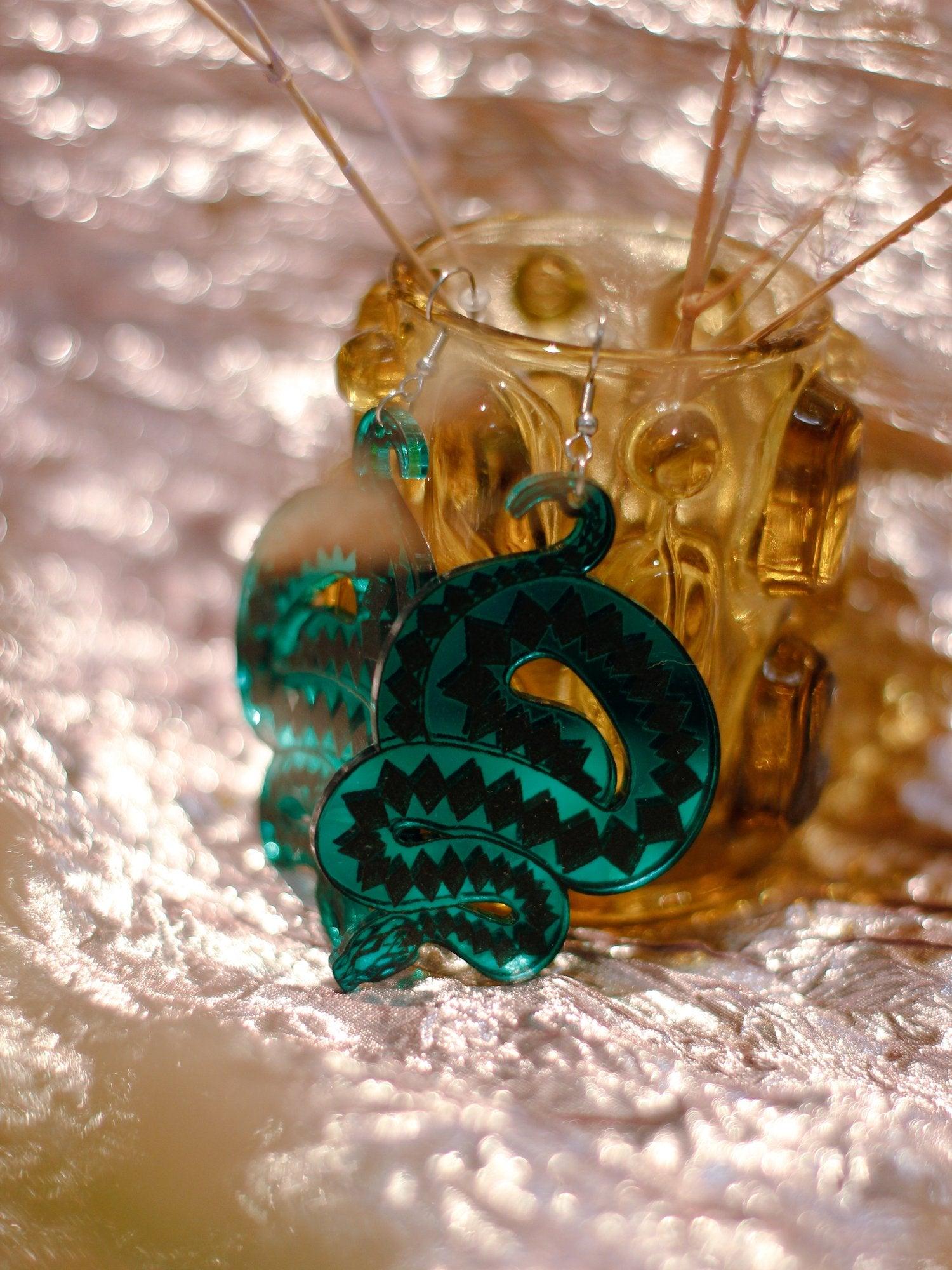 Viper Earrings, Acrylic
