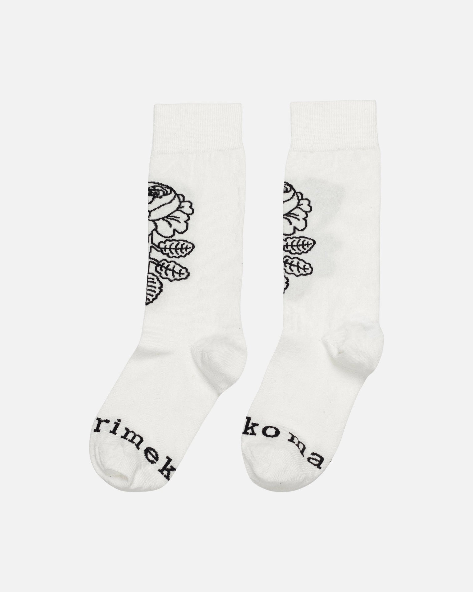 Detsku Wedding Rose Kioski socks, White black