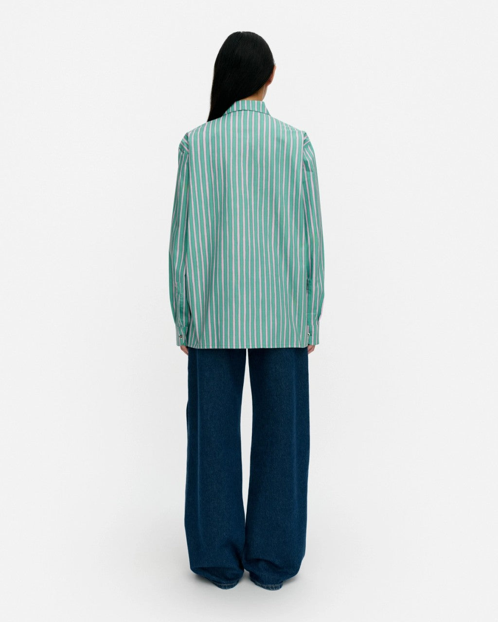 Jokapoika Kioski puuvillapaita, Vihreä-Pinkki