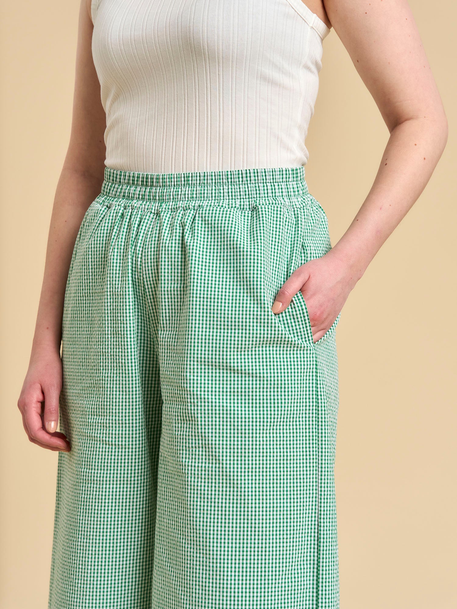 Guida Housut, Gingham Green