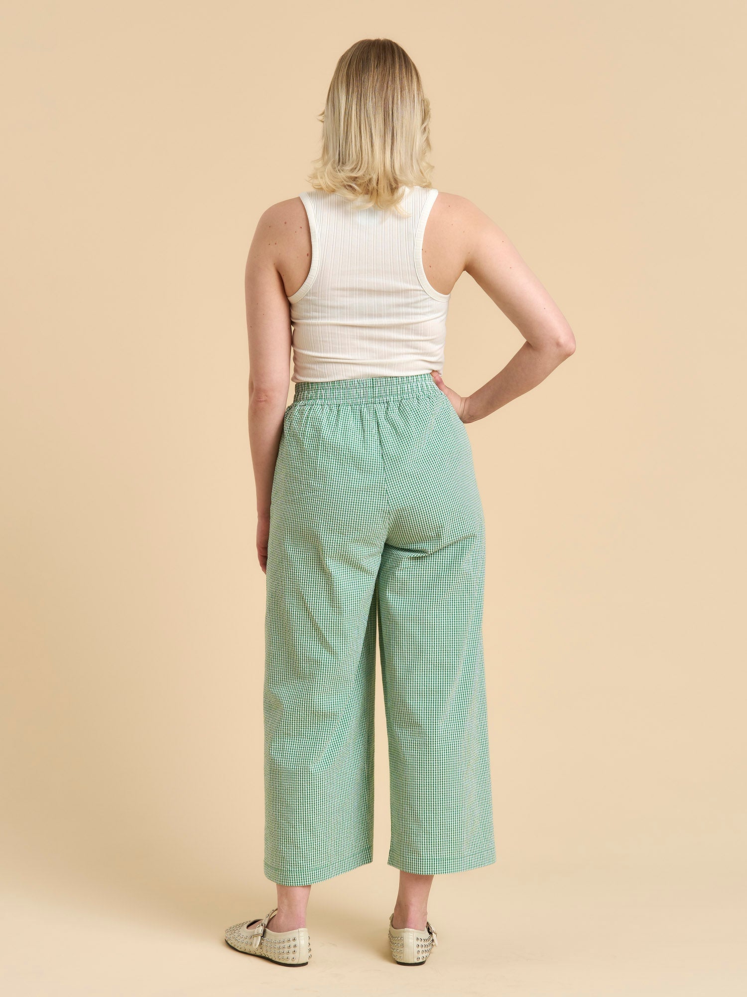 Guida Housut, Gingham Green