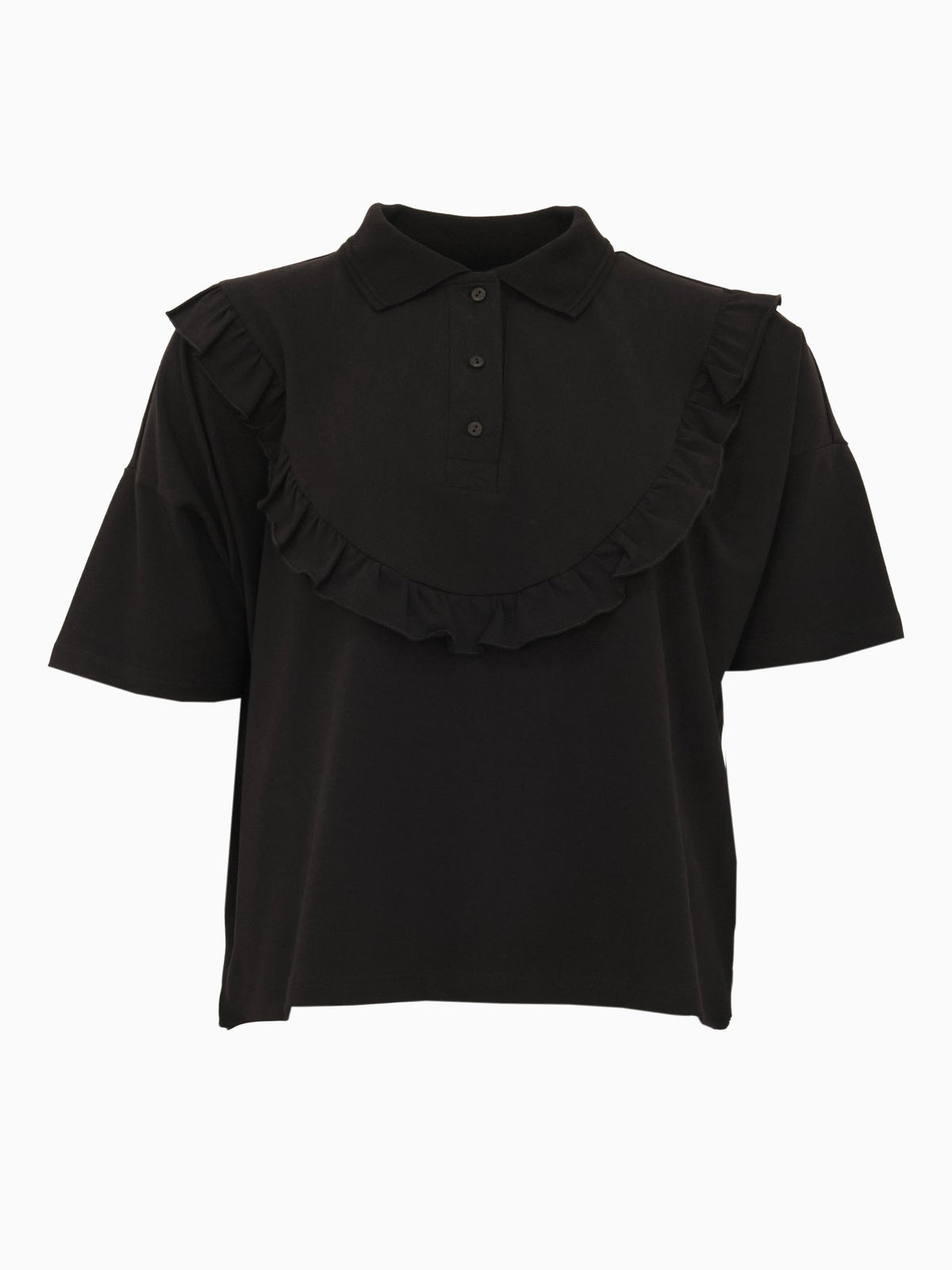 JOVIE collar shirt, Musta