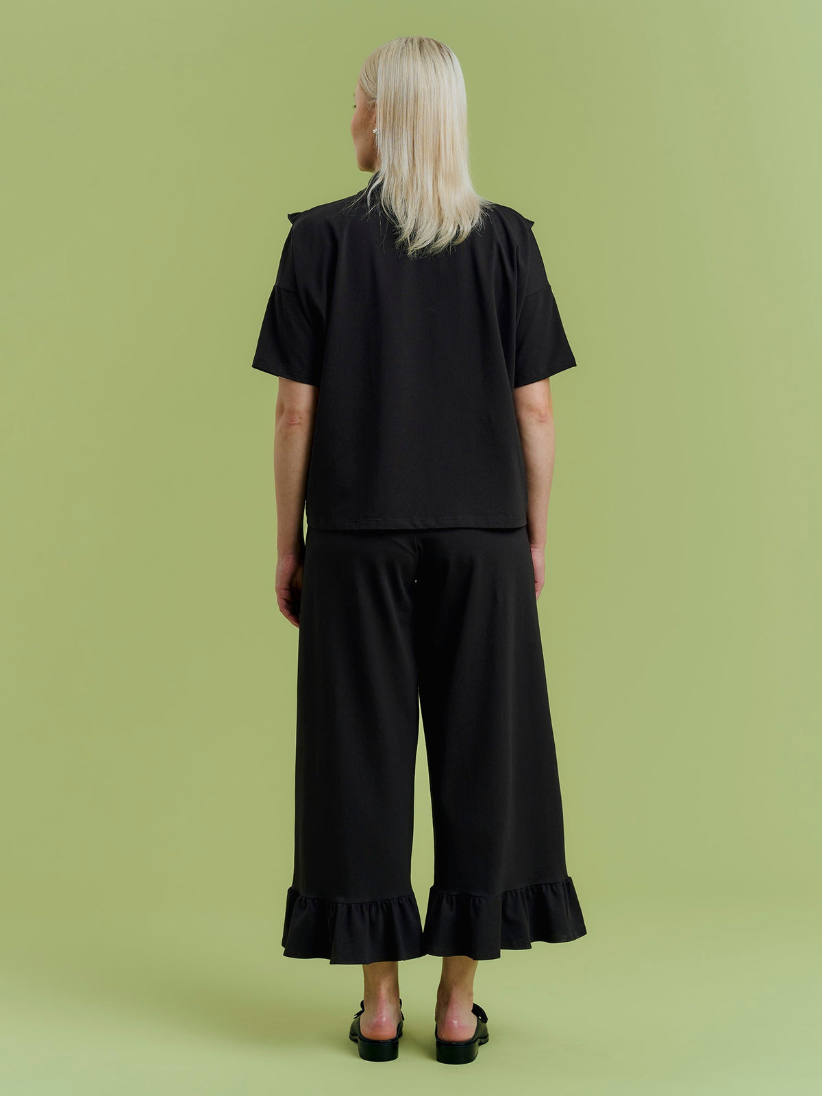 JOVIE collar shirt, Musta