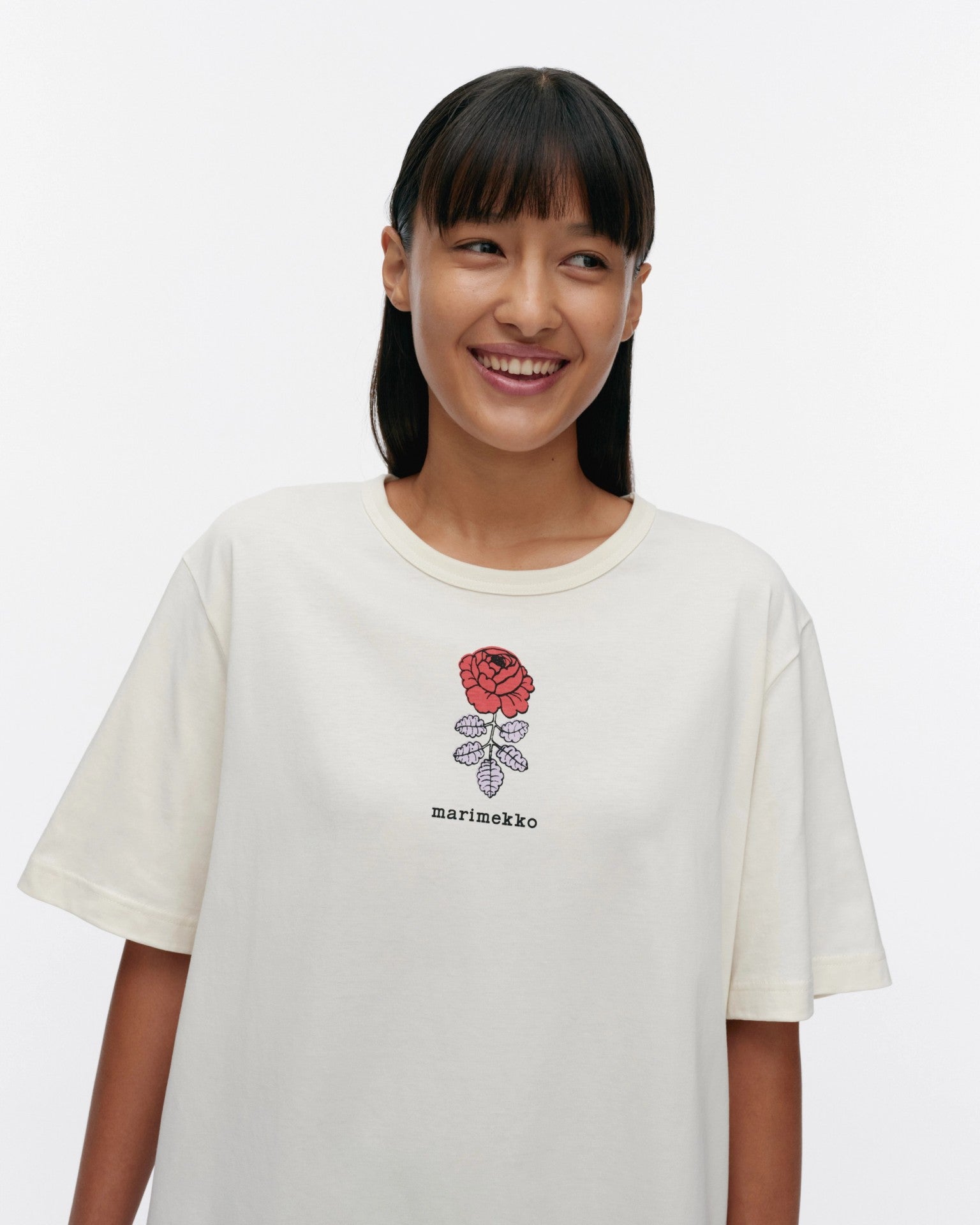 Vihne Wedding Rose Placement Kioski t-shirt, Off-white