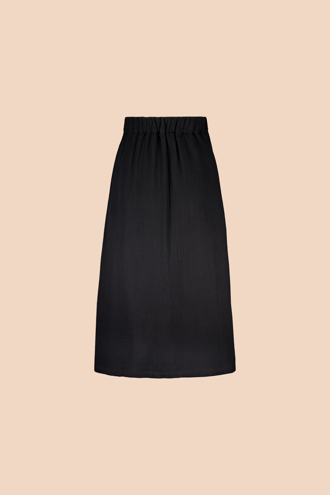 Button Skirt, Black